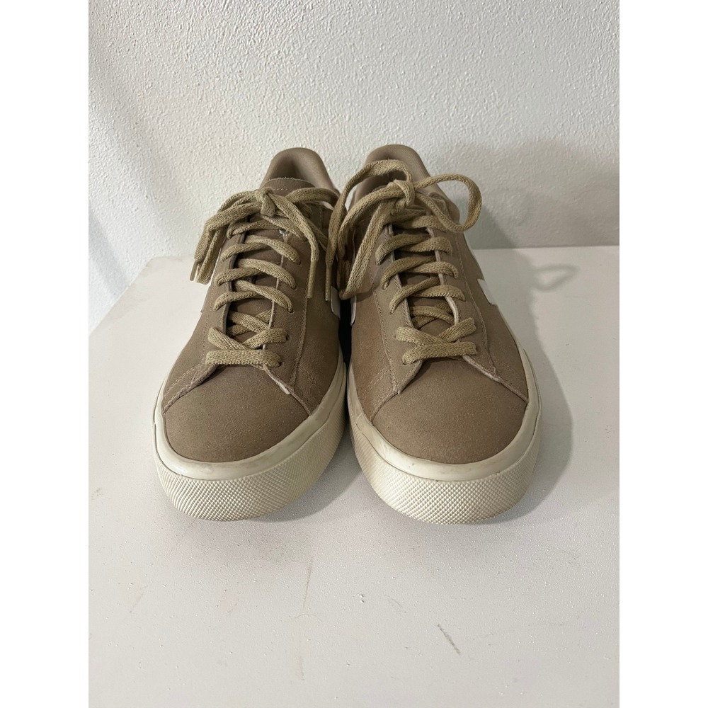 Veja Campo Suede Sneakers Tan White Low Top Lace Up Shoes Womens 10 - Picture 5 of 11